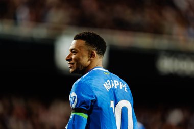 Kylian Mbappe  seen during LaLiga EA Sports game between teams of Valencia CF and Real Madrid CF (Maciej Rogowski/Ball Raw Images)