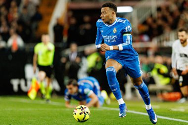 Valencia CF ve Real Madrid CF (Maciej Rogowski / Ball Raw Images) takımları arasında LaLiga EA Sports maçında Kylian Mbappe görüldü)