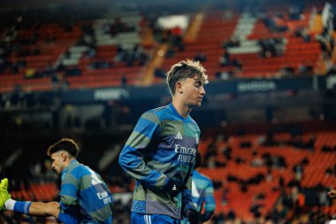 Dekan Huijsen, LaLiga EA Sports maçında Valencia CF ve Real Madrid CF (Maciej Rogowski / Ball Raw Images) takımları arasında görüldü.)