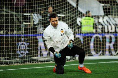 Stole Dimitrievski seen during LaLiga EA Sports game between teams of Valencia CF and Real Madrid CF (Maciej Rogowski/Ball Raw Images)