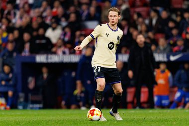 Fransız De Jong Copa Del Rey yarı final maçında Atletico de Madrid ve FC Barcelona (Maciej Rogowski / Ball Raw Images) takımları arasında görüldü.)