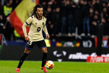 Jules Kounde, Copa Del Rey yarı final maçında Atletico de Madrid ve FC Barcelona (Maciej Rogowski / Ball Raw Images) takımları arasında görüldü.)