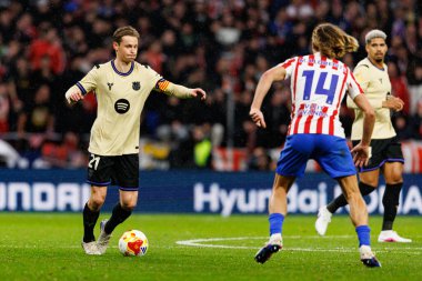 Fransız De Jong Copa Del Rey yarı final maçında Atletico de Madrid ve FC Barcelona (Maciej Rogowski / Ball Raw Images) takımları arasında görüldü.)