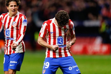 Julian Alvarez, Copa Del Rey yarı final maçında Atletico de Madrid ve FC Barcelona (Maciej Rogowski / Ball Raw Images) takımları arasında gol üstüne gol atarken görüldü.)