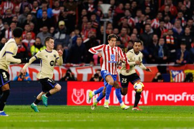 Giuliano Simeone Copa Del Rey maçında Atletico de Madrid ve FC Barcelona (Maciej Rogowski / Ball Raw Images) takımları arasında görüldü.)