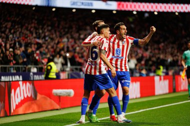 Antoine Griezmann, Nahuel Molina ve Koke, Copa Del Rey yarı final maçında Atletico de Madrid ve FC Barcelona (Maciej Rogowski / Ball Raw Images)