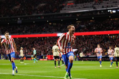 Antoine Griezmann, Atletico de Madrid ve FC Barcelona (Maciej Rogowski / Ball Raw Images) takımları arasında oynanan Copa Del Rey yarı final maçında attığı golü kutlarken görüldü.)
