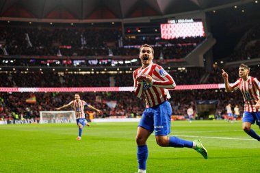 Antoine Griezmann, Atletico de Madrid ve FC Barcelona (Maciej Rogowski / Ball Raw Images) takımları arasında oynanan Copa Del Rey yarı final maçında attığı golü kutlarken görüldü.)