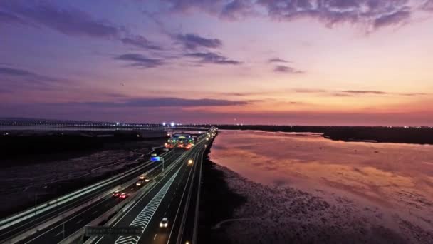 Rodovia à noite — Vídeo de Stock