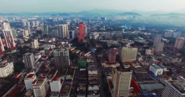 Kuala lumpur şehrinin havadan görünüşü