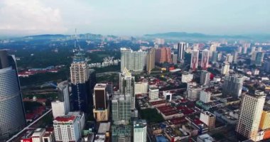 Kuala lumpur şehrinin havadan görünüşü