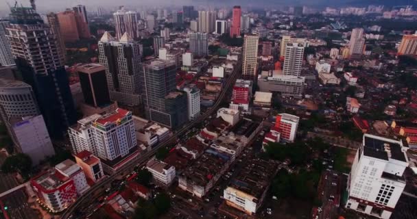 Vista aérea de la ciudad de Kuala Lumpur — Vídeo de stock