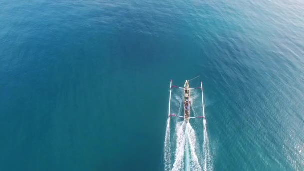 Hagyományos fisher hajó Bali — Stock videók