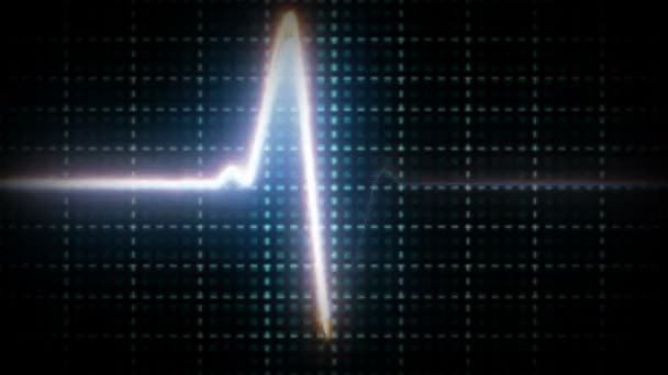 Ritmo cardíaco sinusal no eletrocardiograma Papel de registro mostrando onda P normal, intervalo PR e QT e complexo QRS — Vídeo de Stock