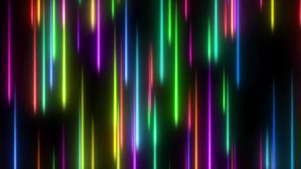 Lumini neon, linii colorate concept fundal . — Videoclip de stoc