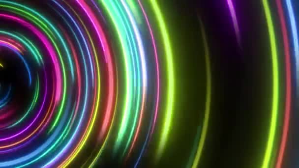 Luces de neón, líneas de colores concepto de fondo. — Vídeos de Stock