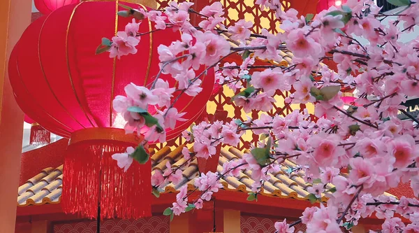 Çin Yeni Yıl Dekorasyonu Geleneksel Fener