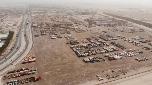 AEREALE. Vista dall'alto della zona di indusrtry negli Emirati Arabi Uniti — Foto Stock