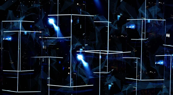 Galaksi soyut yansıma animasyonu, parlayan galaksi soyut evren görüşü.