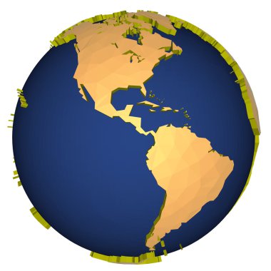 planet Earth - Amerika üç boyutlu model