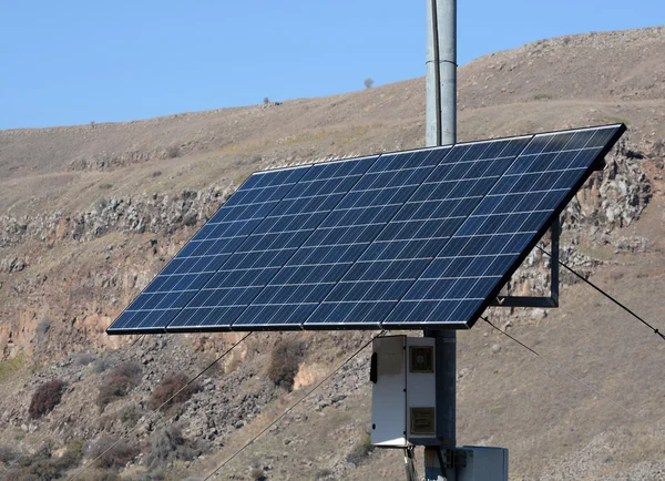 Panel solar, alturas del Golán, Israel — Foto de Stock