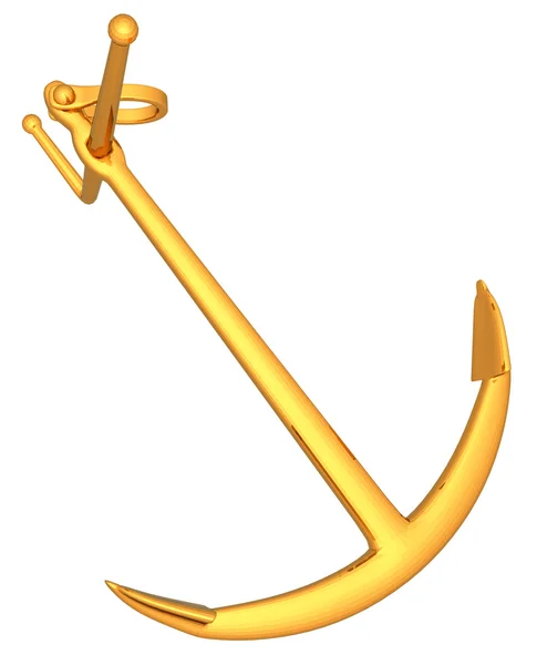 Dourado 3d de ancoragem — Fotografia de Stock