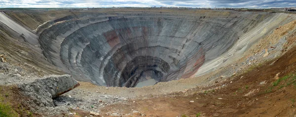 Career kimberlite pipe "Mir", Yakutia — Stok Foto