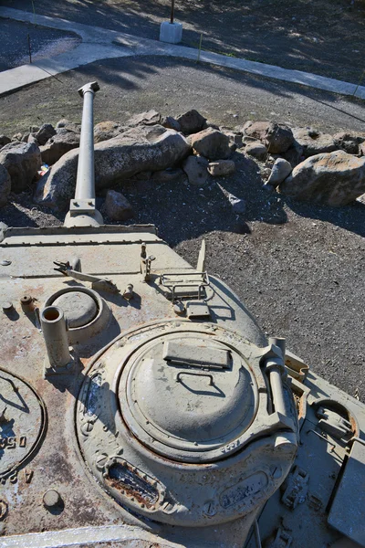 Люк на башне старого танка — стоковое фото