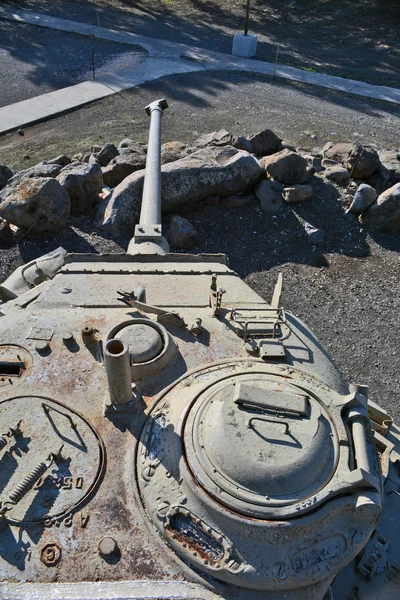 Люк на башне старого танка — стоковое фото