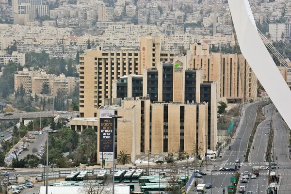Gerusalemme panorama della città moderna con vista a volo d'uccello — Foto Stock