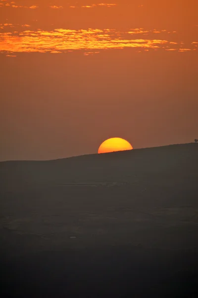 Puesta de sol sobre las colinas de Galilea en Israel — Foto de Stock