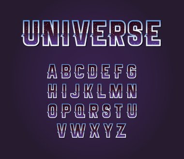 Universe Retro Font clipart