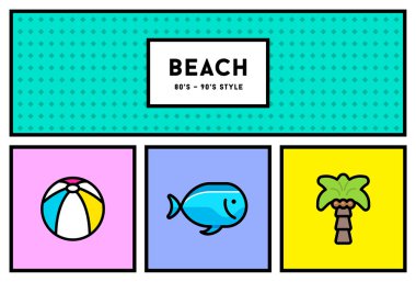 Şık Retro Icons Set