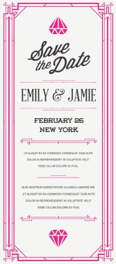 Vintage Düğün Davetiyesi 