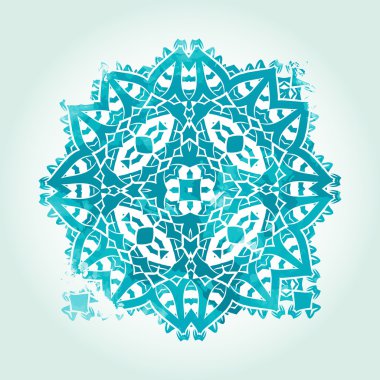 Etnik Psychedelic fraktal Mandala