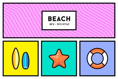 Şık Retro Icons Set