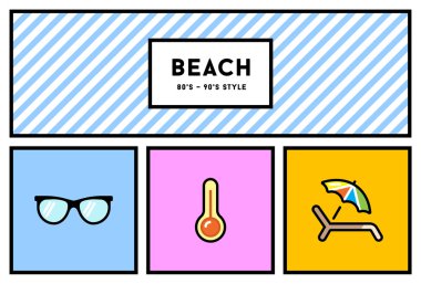 Şık Retro Icons Set