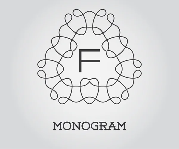 Plantilla de monograma elegante — Vector de stock