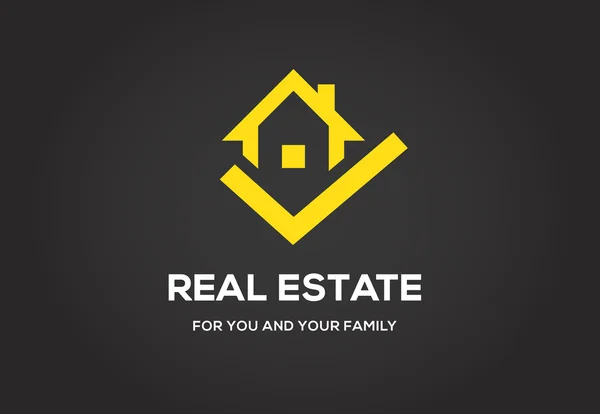 Logo templat untuk agen real estate - Stok Vektor