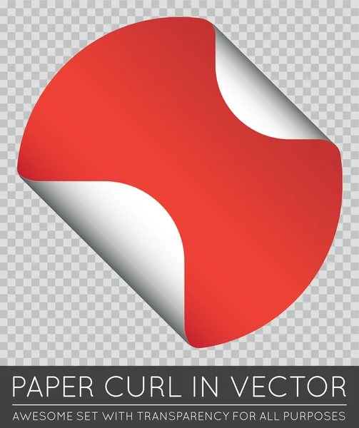 Pegatina con rizo de papel — Vector de stock