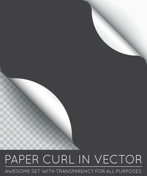 Otočení stránky papírové — Stockový vektor