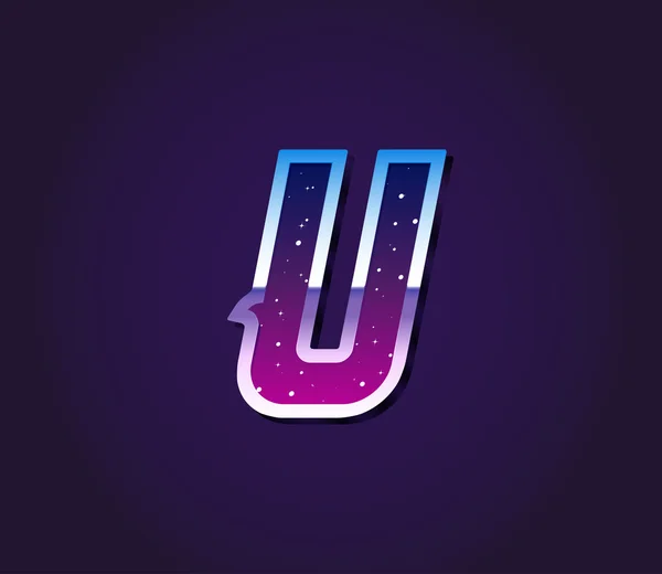 Retro Universe lettertype — Stockvector