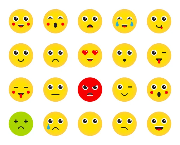 Conjunto de Emoticones Iconos — Vector de stock
