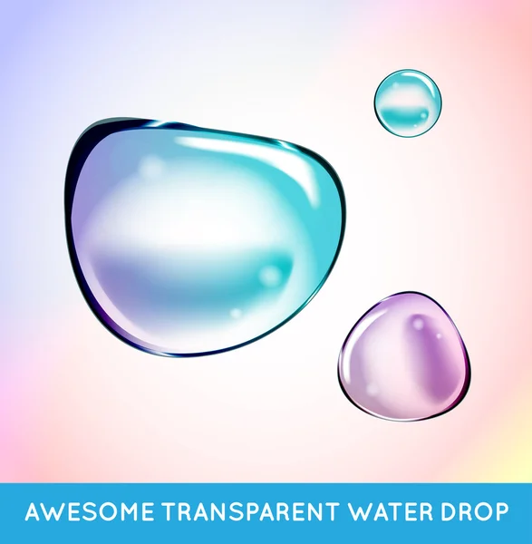 Burbujas de agua de jabón arco iris — Vector de stock