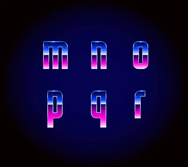 Alphabet de police rétro — Image vectorielle