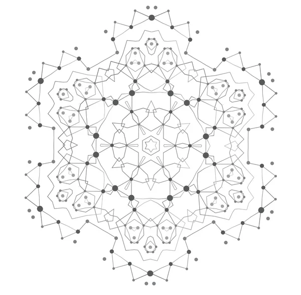 Moleküler yapısı ile çizgiler ve noktalar