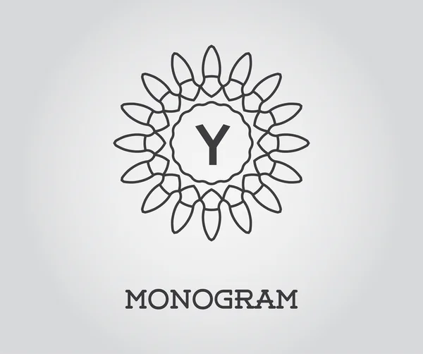 Elegante Monogrammvorlage — Stockvektor