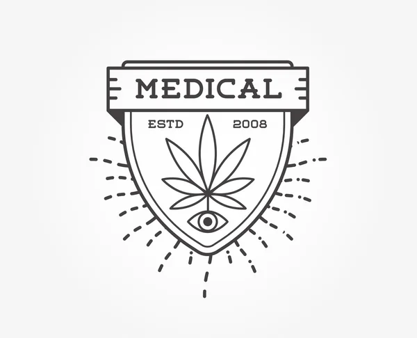 Medicinsk Cannabis Marijuana tecken — Stock vektor