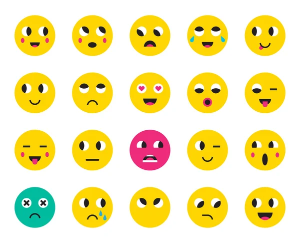 Conjunto de Emoticones Iconos — Vector de stock