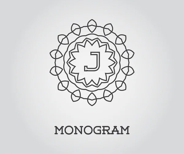 Elegante Monogrammvorlage — Stockvektor